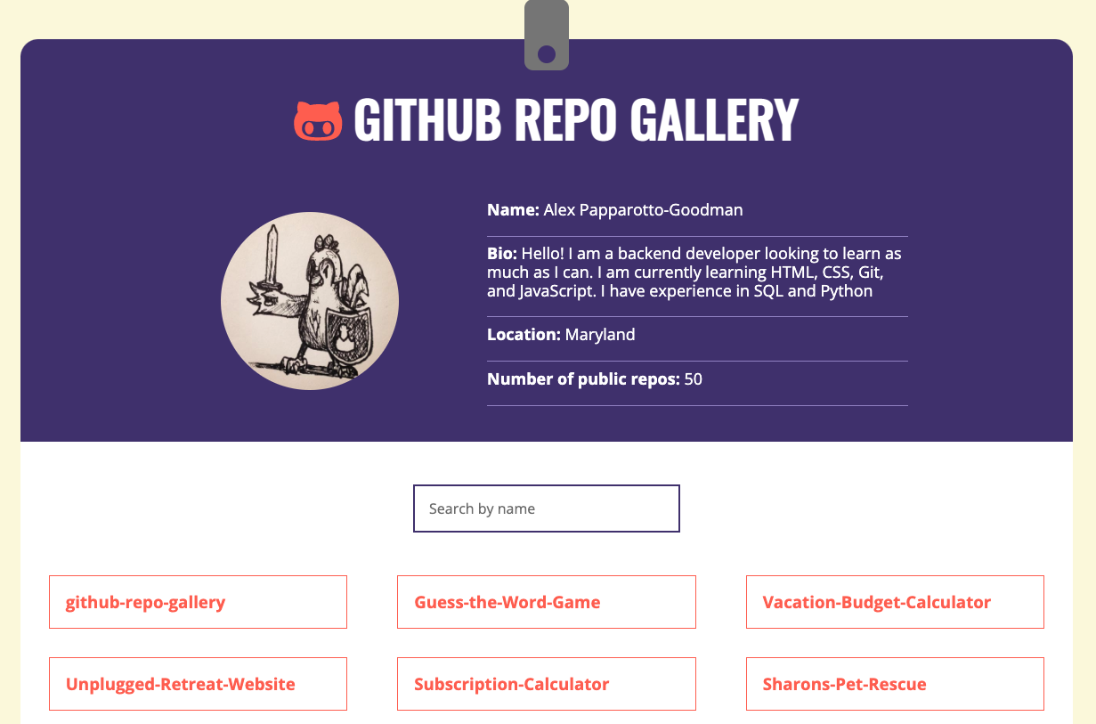 GitHub Repo Project